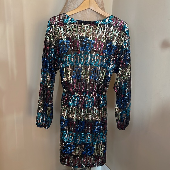 Zara Multicolor Sequence Dress Size Small - Picture 17 of 17